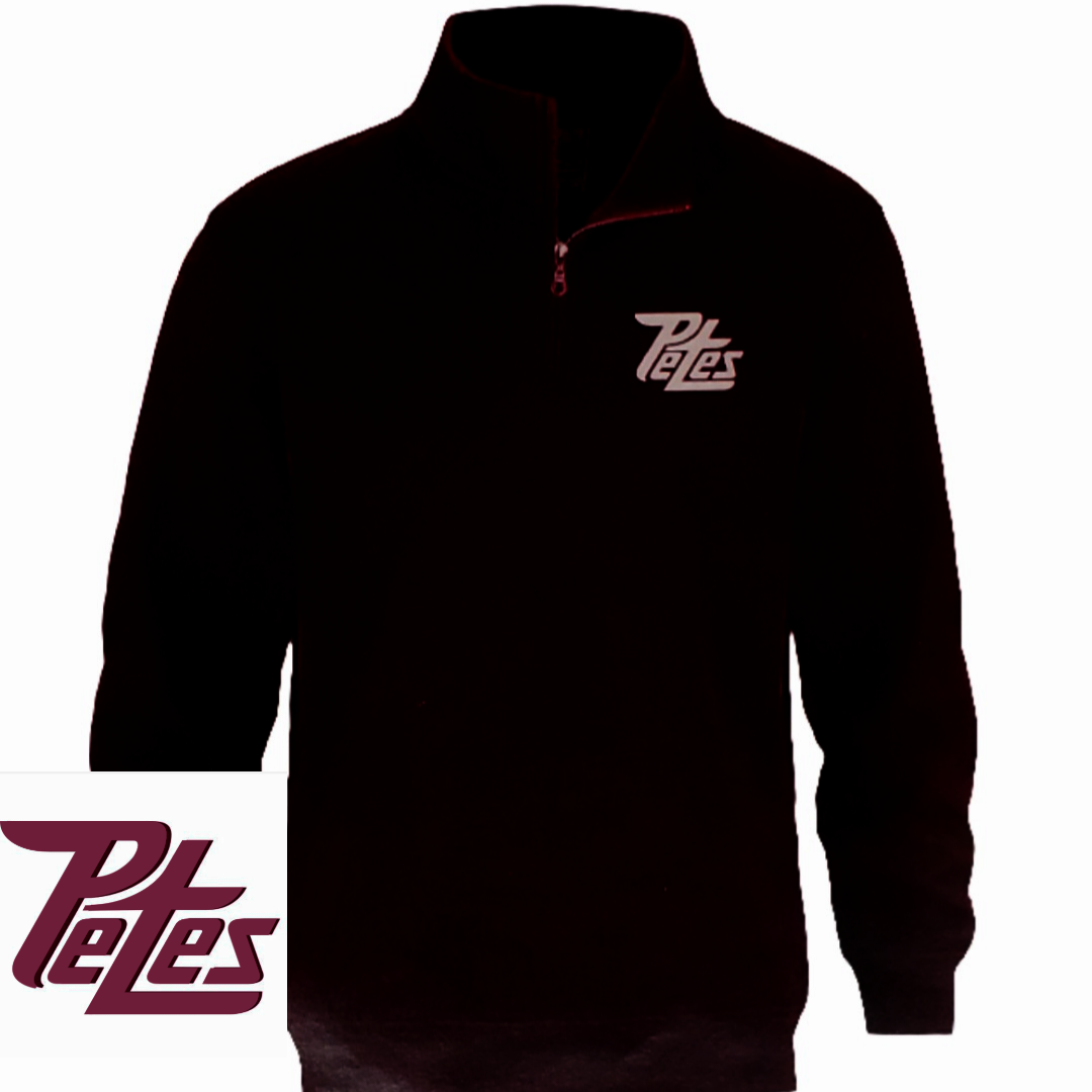 Adult Petes Black 1/4 Zip