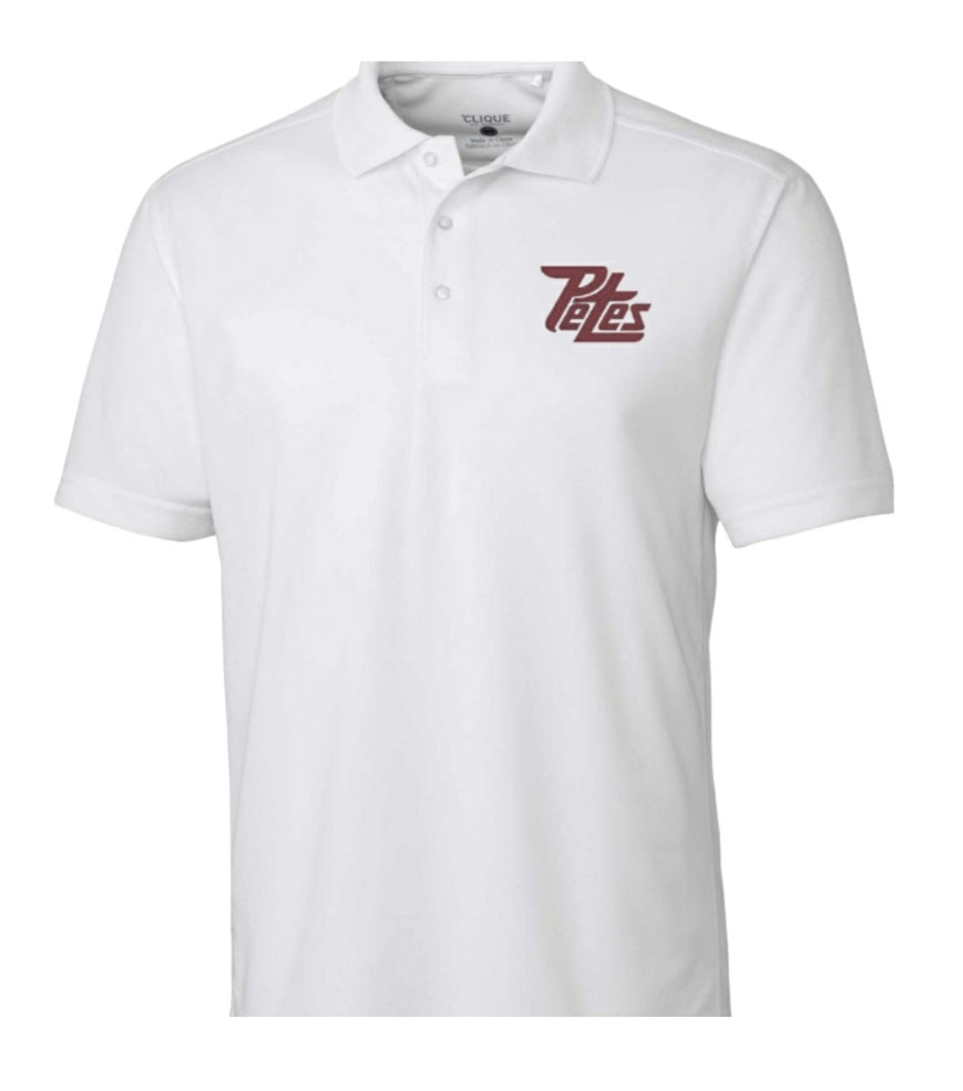Petes ice white polo