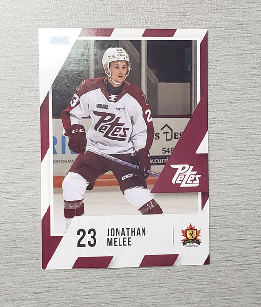 Peterborough Petes 2023-24 Captain Jonathan Melee Petes card no. 23