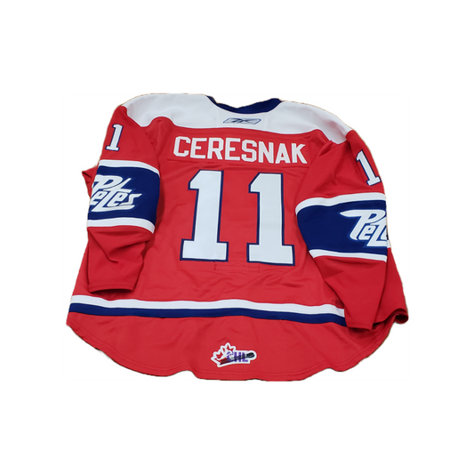 Peterborough Petes Peter Ceresnak 2011-12 game worn TPT jersey