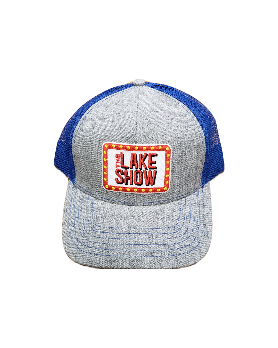 Peterborough Lakers the Lake Show meshback trucker cap Grey and Blue