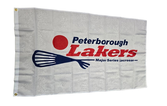 Peterborough Lakers 3 x 5 foot white flag