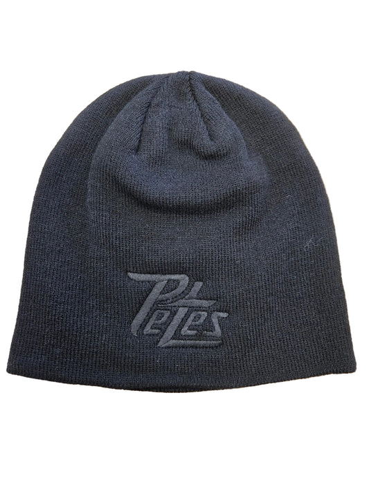 Black beanie with black Petes logo