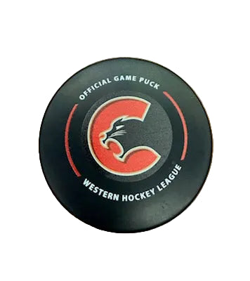 Hockey puck with Prince George Cougars Western Hockey League logo 