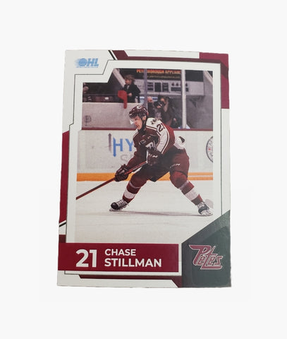 2021-22 Chase Stillman *alternate jersey number* Petes card no. 21