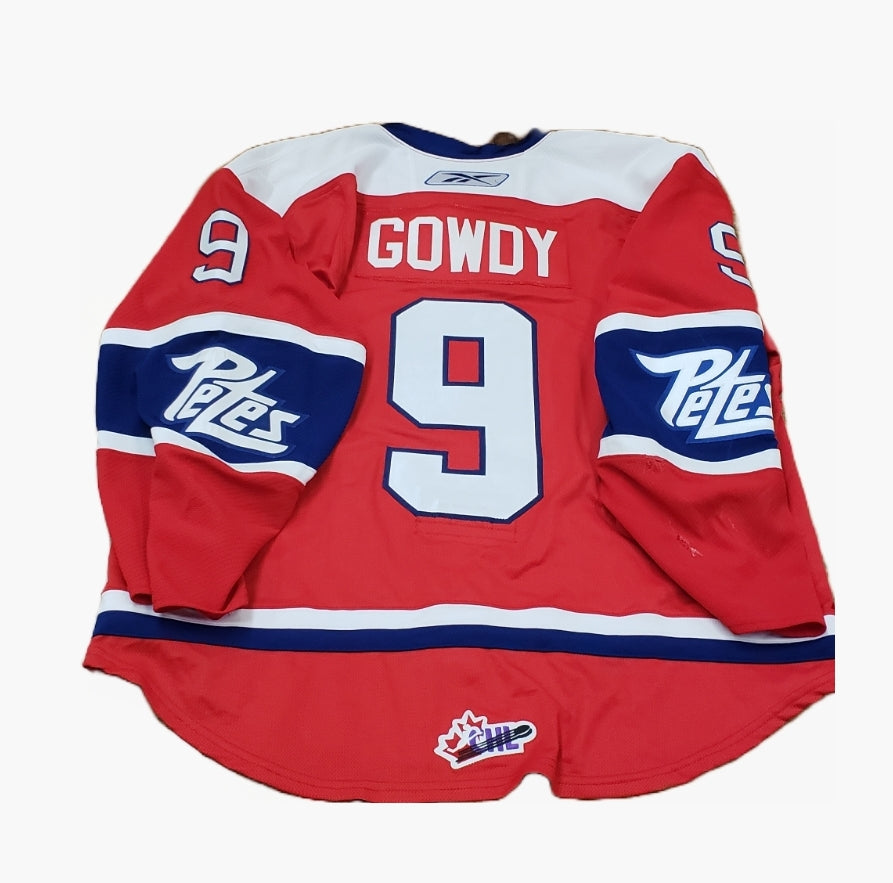 Peterborough Petes Kurt Gowdy 2011-12 game worn TPT jersey