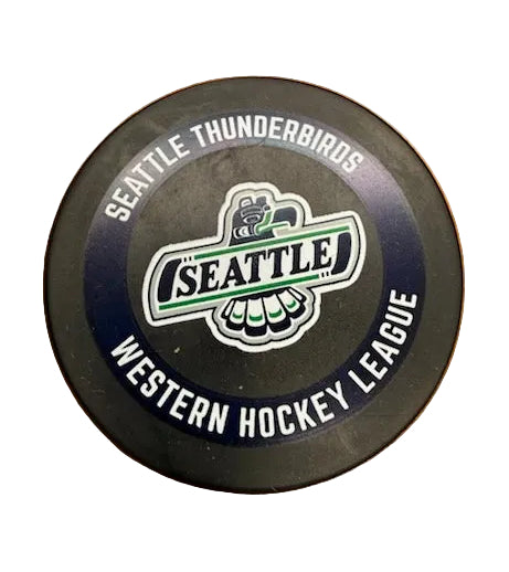 Hockey puck with Seattle Thunderbirds 