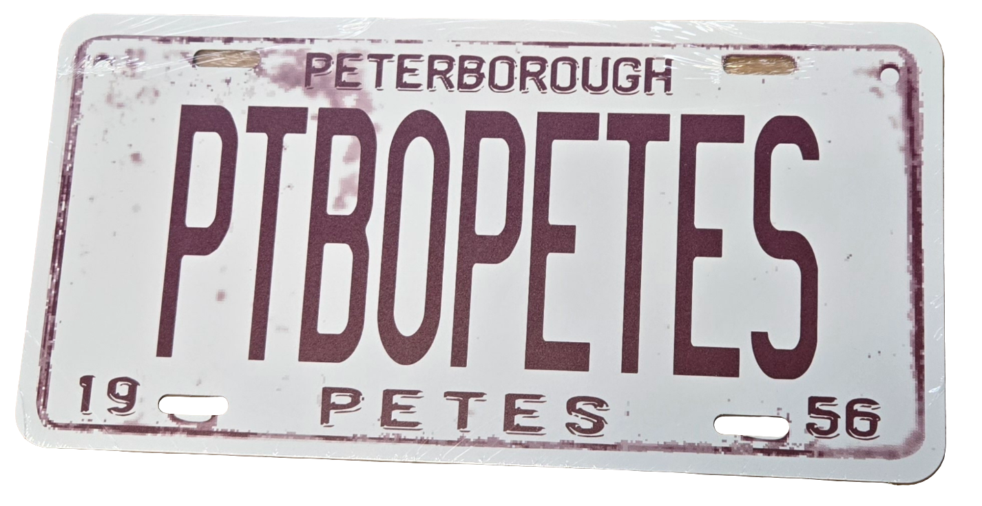 Vanity Petes Licence Plate