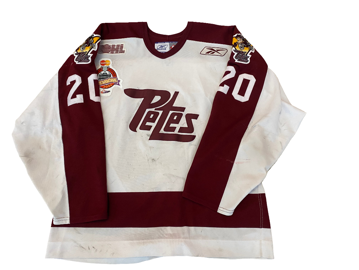 Steve Downie 2005-06 Memorial Cup patch game worn white jersey