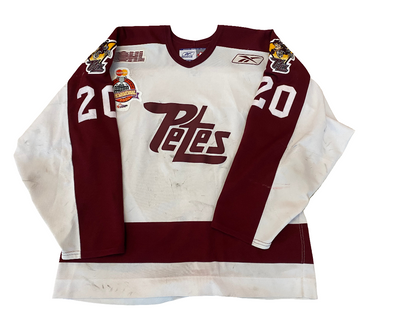 Steve Downie 2005-06 Memorial Cup patch game worn white jersey