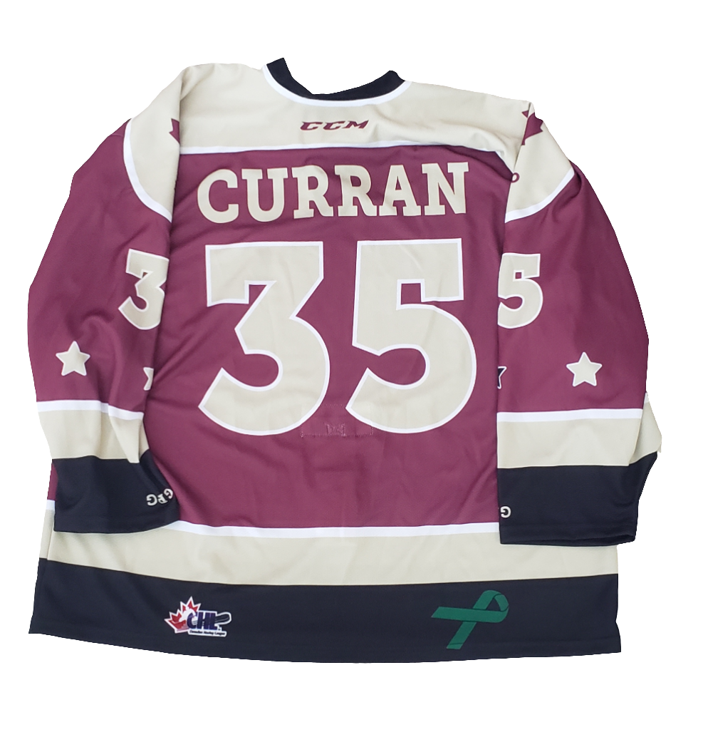 Blake Curran team issued 2018-19 goalie jersey