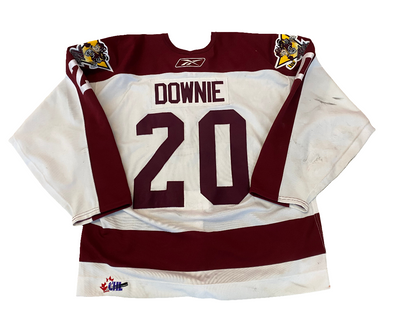 Steve Downie 2005-06 Memorial Cup patch game worn white jersey