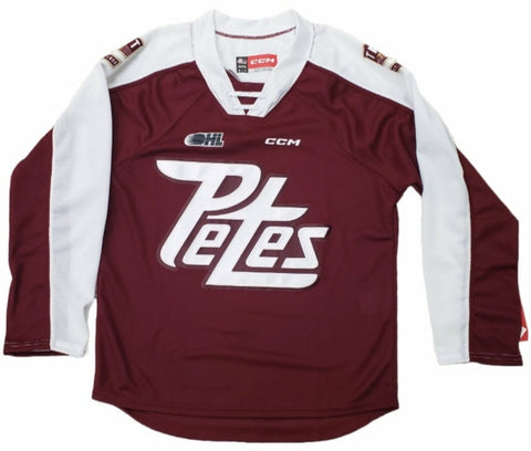 Peterborough Petes youth CCM maroon jersey
