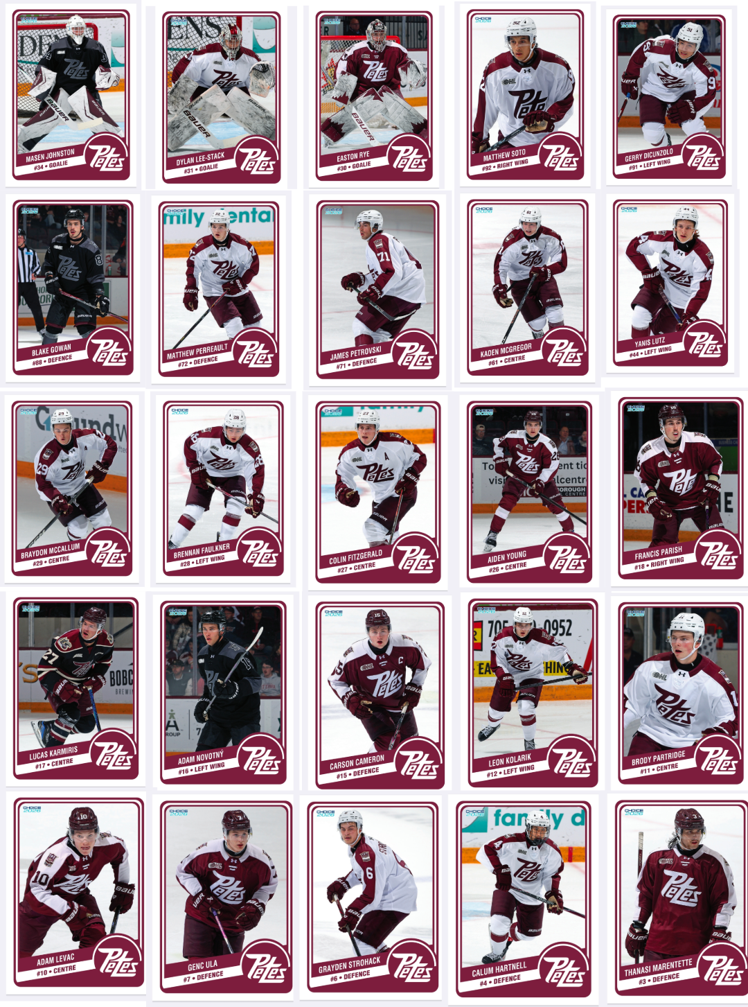 2025-26 Peterborough Petes card packs