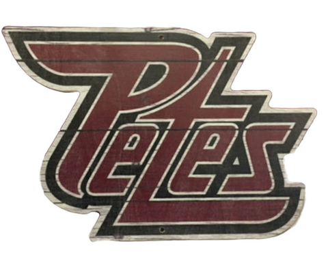 Peterborough Petes wooden novelty hanging sign